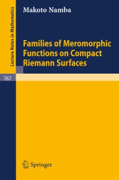 Families of Meromorphic Functions on Compact Riemann Surfaces - Namba, M.