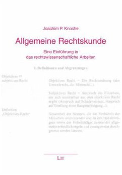 Cover Allgemeine Rechtskunde