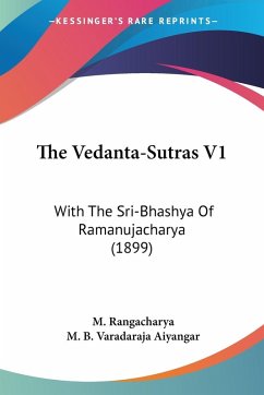 Cover The Vedanta-Sutras V1