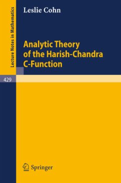 Analytic Theory of the Harish-Chandra C-Function - Cohn, L.