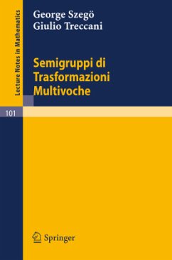 Semigruppi di Trasformazioni Multivoche - Szegö, George;Treccani, Giulio