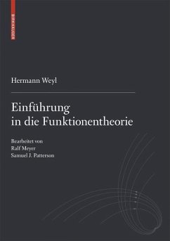 Einführung in die Funktionentheorie - Weyl, Hermann