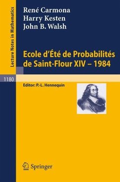 Ecole d'Ete de Probabilites de Saint Flour XIV, 1984 - Carmona, Rene;Kesten, Harry;Walsh, John B.