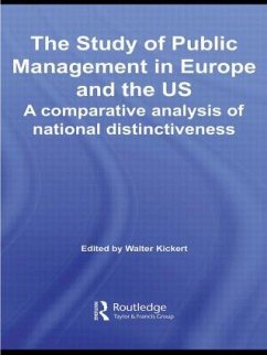 The Study of Public Management in Europe and the Us - Kickert, Walter (ed.)