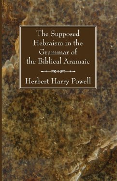 The Supposed Hebraism in the Grammar of the Biblical Aramaic