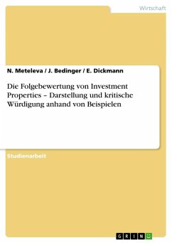 Die Folgebewertung von Investment Properties ¿ Darstellung und kritische Würdigung anhand von Beispielen - Meteleva, N.;Dickmann, E.;Bedinger, J.