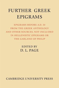Further Greek Epigrams - Page, Denys L. (ed.)