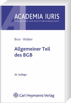 Allgemeiner Teil des BGB - Brox, Hans / Walker, Wolf-Dietrich