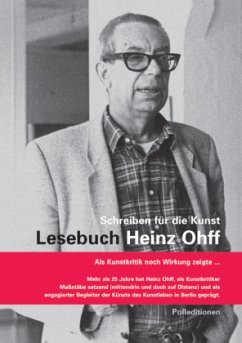 Schreiben für die Kunst - Ohff, Heinz