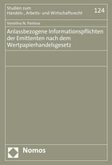 Anlassbezogene Informationspflichten der Emittenten nach dem Wertpapierhandelsgesetz