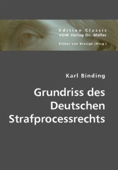 Grundriss des Deutschen Strafprocessrechts - Binding, Karl