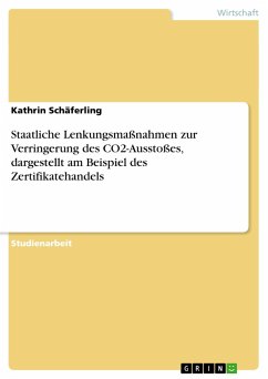 Staatliche Lenkungsmaßnahmen zur Verringerung des CO2-Ausstoßes, dargestellt am Beispiel des Zertifikatehandels - Schäferling, Kathrin