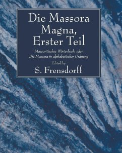 Cover Die Massora Magna, Erster Teil