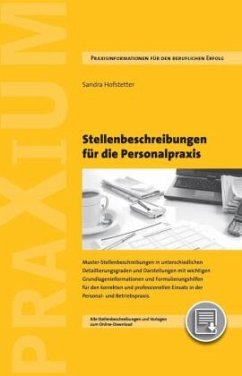 Stellenbeschreibungen für die Personalpraxis, m. CD-ROM - Hofstetter, Sandra