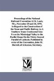 Proceedings of the National Railroad Convention At St. Louis, Mo., November 23 and 24, 1875, in Regard to the Construction of the Texas and Pacific Ra