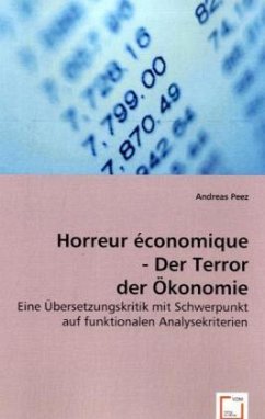 Horreur économique - Der Terror der Ökonomie - Peez, Andreas