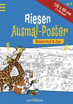 Bauernhof / Zoo, Riesen-Ausmal-Poster