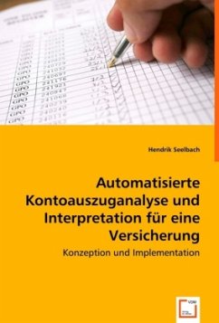 Automatisierte Kontoauszuganalyse und Interpretation für eine Versicherung - Seelbach, Hendrik