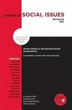 Human Behavior and Environmental Sustainability - Vlek, Charles / Steg, Linda
