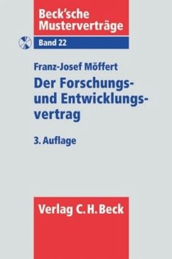 Der Forschungs- und Entwicklungsvertrag, m. CD-ROM - Möffert, Franz-Josef