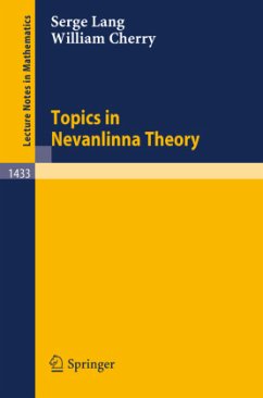 Topics in Nevanlinna Theory - Lang, Serge;Cherry, William