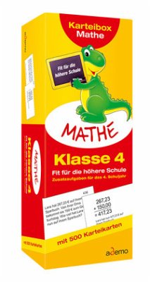Karteibox Mathe, Klasse 4 +, m. 500 Beilage - ademo Verlag