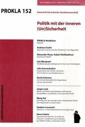 Cover Politik mit der inneren (Un)Sicherheit