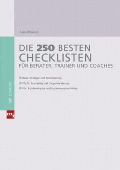 Cover Die 250 besten Checklisten für Berater, Trainer und Coaches