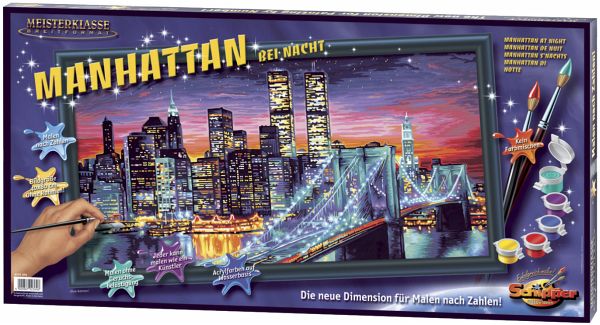 Schipper 609220369 - Manhattan bei Nacht, MNZ, Malen nach Zahlen - Bei