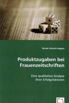 Produktzugaben bei Frauenzeitschriften - Schmitt-Hegner, Nicole