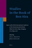 Studies in the Book of Ben Sira: Papers of the Third International Conference on the Deuterocanonical Books, Shime'on Centre, Pápa, Hungary, 18-20 May