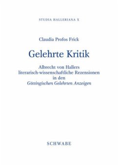 Cover Studia Halleriana / Gelehrte Kritik