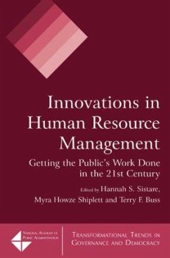 Innovations in Human Resource Management - Sistare, Hannah S; Shiplett, Myra Howze; Buss, Terry F