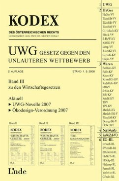 Kodex UWG Gesetz gegen den unlauteren Wettbewerb Kodex UWG Gesetz gegen den unlauteren Wettbewerb