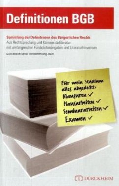 Cover Definitionen BGB