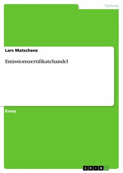 Emissionszertifikatehandel - Matschenz, Lars