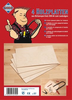 Cover PEBARO 327 - 4 Sperrholzplatten aus Birkenholz, größe DIN A4.