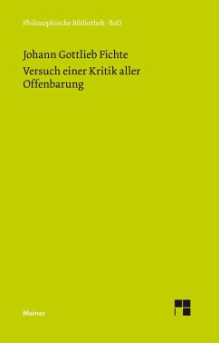 Versuch einer Kritik aller Offenbarung (1792) - Fichte, Johann G