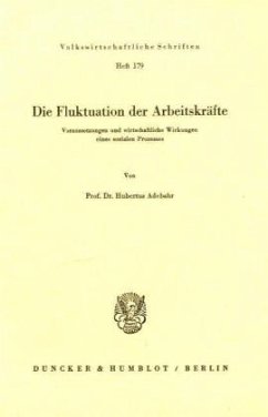 Die Fluktuation der Arbeitskräfte. - Adebahr, Hubertus