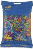 Hama 201-54 - The Original Beads, transparent, glitter, 3000 Stück