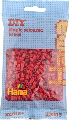 Hama 207-22 - Perlen mittelrot, 1000 Stück