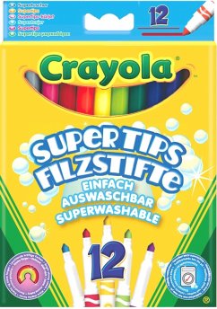 Crayola 12 Supertips aus- und abwaschbare Filzstifte