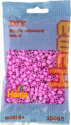 Hama 207-48 - Perlen pastell pink, 1000 Stück