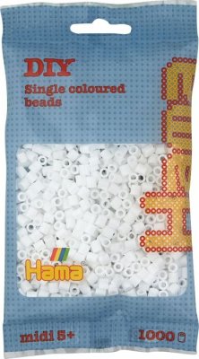 Hama 207-01 - Perlen weiß, 1000 Stück