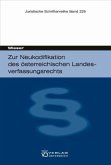 Zur Neukodifikation des österreichischen Landesverfassungsrechts