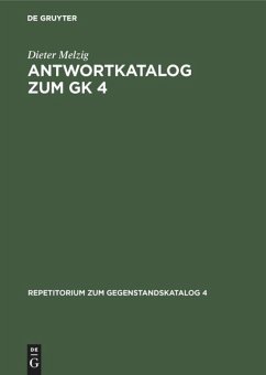 Antwortkatalog zum GK 4 - Melzig, Dieter