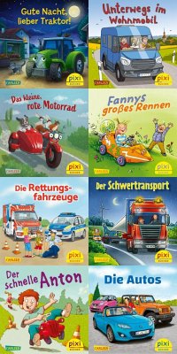 Pixi-8er-Set 298: Pixis Lieblings-Fahrzeuge (8x1 Exemplar) - diverse