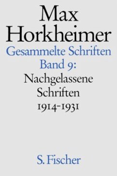 Cover Nachgelassene Schriften 1914-1931 / Gesammelte Schriften, 19 Bde. Bd.9