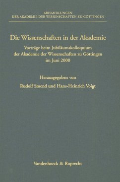 Die Wissenschaften in der Akademie - Smend, Rudolf / Voigt, Hans-Heinrich (Hgg.)