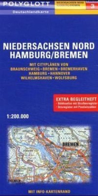 Niedersachsen Nord, Hamburg, Bremen / Polyglott Deutschlandkarten 3